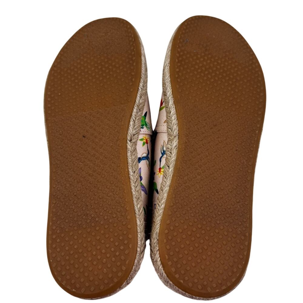 TOMS Classic Limited Edition Hummingbird Print Alpargatas Women's Size 7.5 - Picture 8 of 9